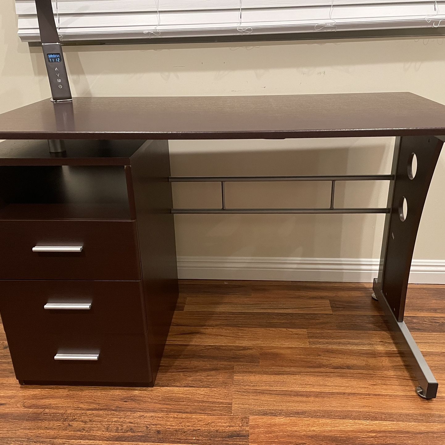 Computer Desk, Chair, & Bookcase