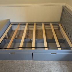 Full Bed With Two Drawers