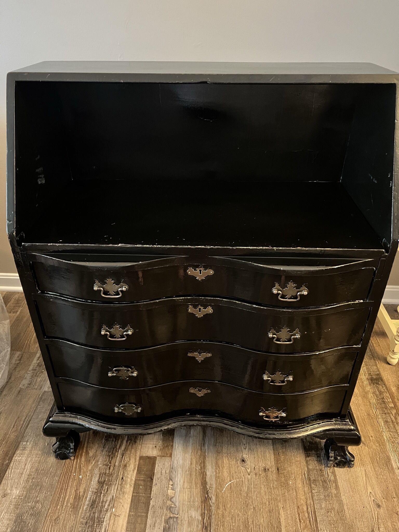 Vintage Solid Wood Secretary Desk ( Heavy)