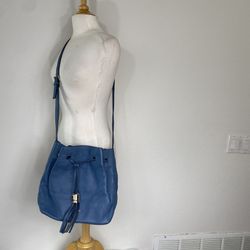 Authentic Kate Spade Blue Leather Bucket Bag