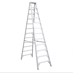 Werner A-Frame 12FT TYPE IAA ALUMINUM STEP LADDER 412  The 412 Aluminum 12-foot Step Ladder has a duty rating of 375 pounds and features heavy gauge T