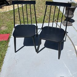 Project 62 Metal Windsor Black Chairs 