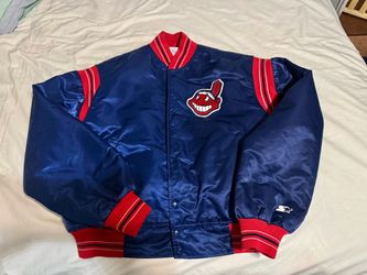 Vintage Starter size XXL Cleveland Indians Satin Bomber Jacket