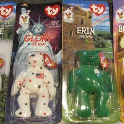 Ty Beanie Babies McDonalds International Bears - Glory Maple Erin Britannia