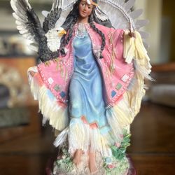 Vintage Fiber optic Native American Figurine 