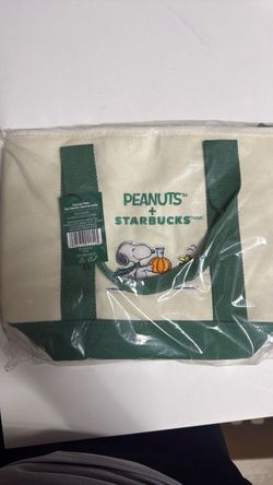 Starbucks peanuts snoopy tote bag