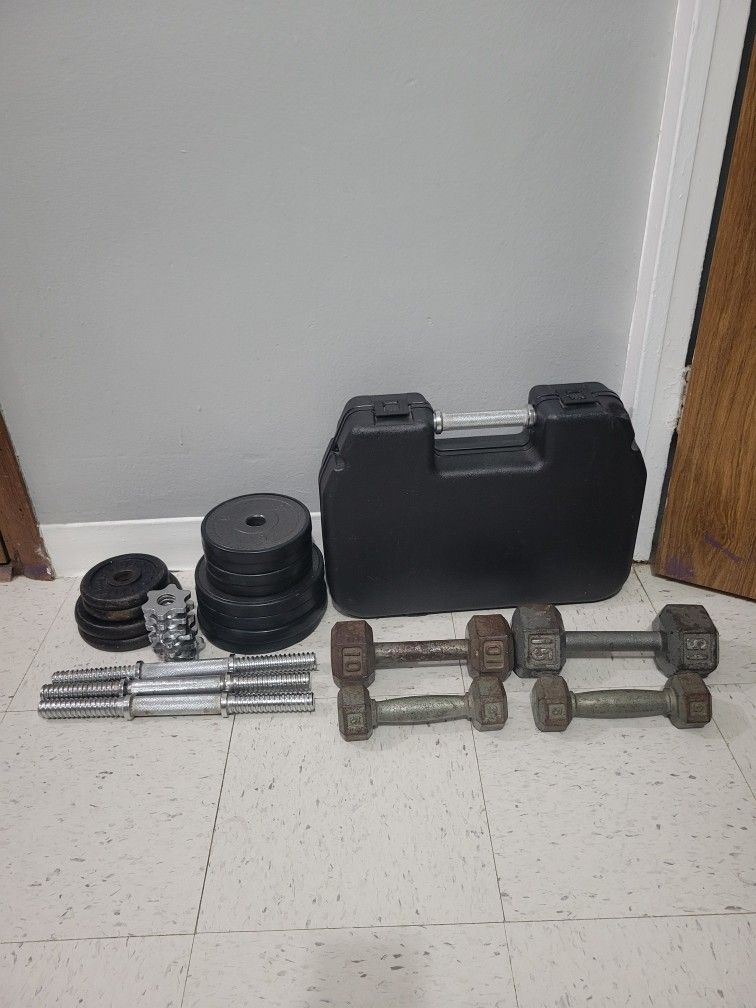 Adjustable dumbbell Set + Extras