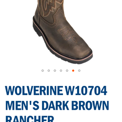 WOLVERINE RANCHER COWBOY BOOTS SIZE 12