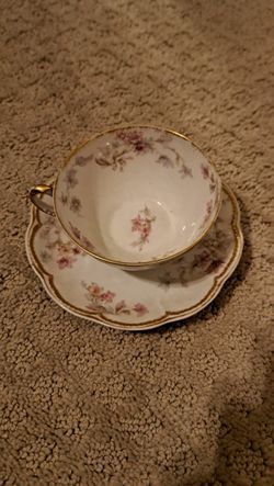 vintage Haviland Limoges Tea Cup And Plate