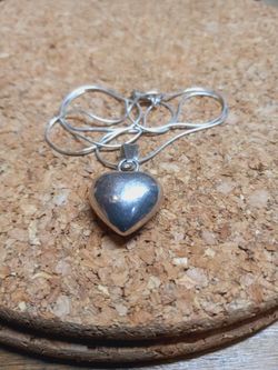 St.Silver Necklace 20" ♥ Pendant-10.58G