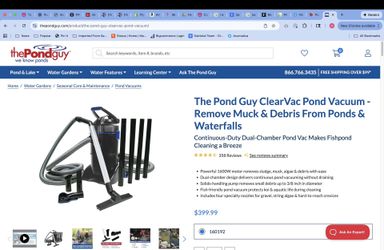 Pond, Fountain, Spa Vacuum Pump/Filter