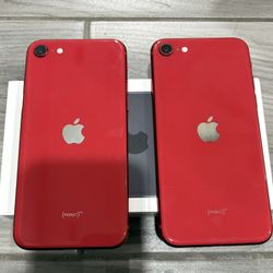 2 Red iPhone SE 3rd Gen & 1 iPhone 13 mini