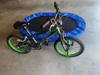 bike and small trampoline