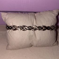 Italian Sterling Silver Tennis Bracelet 