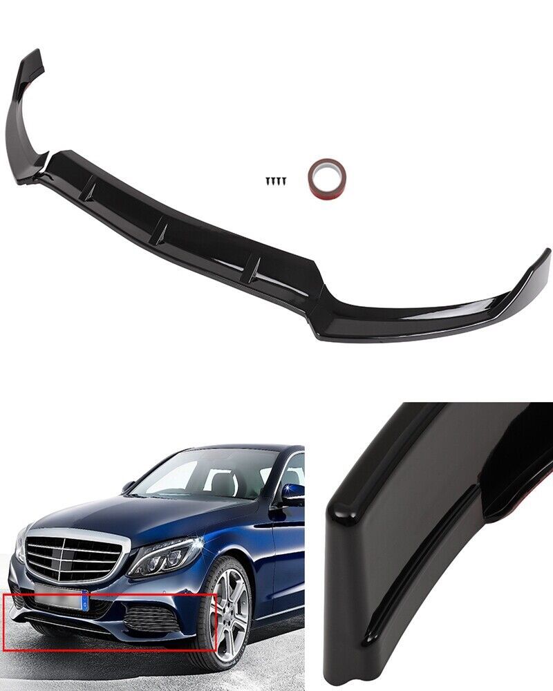 15-18 Mercedes BenZ C-class W205 Front Lip PG Style Gloss Black Brand New