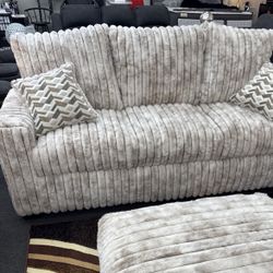 New 2pc Sofa Bed and Loveseat (Choice of Fabrics) (Ottoman Available)