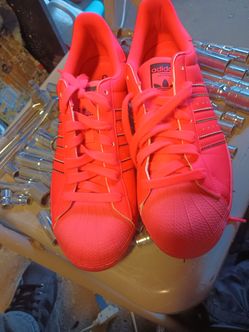 Adidas Superstar Sneakers neon pink orange