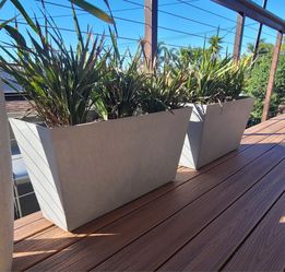 Composite Gray Planter Boxes