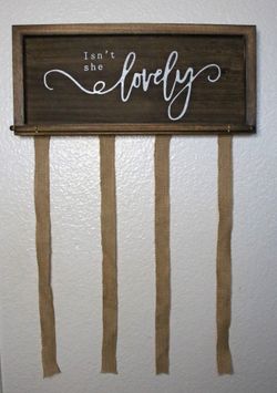 RUSTIC BOW HOLDER FOR GIRLS GIRL TODDLER BABY ROOM WALL DECOR DECAL HEADBANDS JEWELRY ORGANIZER STORAGE DISPLAY