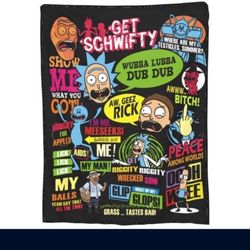 Soft Lightweight Flannel Cartoon Character Blanket Anime Figure Ultra Soft Micro Fleece Blanket for Couch Bed