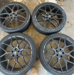 22” Set of 4 Black Asanti wheels