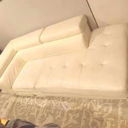 2 piece, leather sectional couch