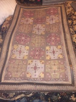Large leather and woven wall hanger