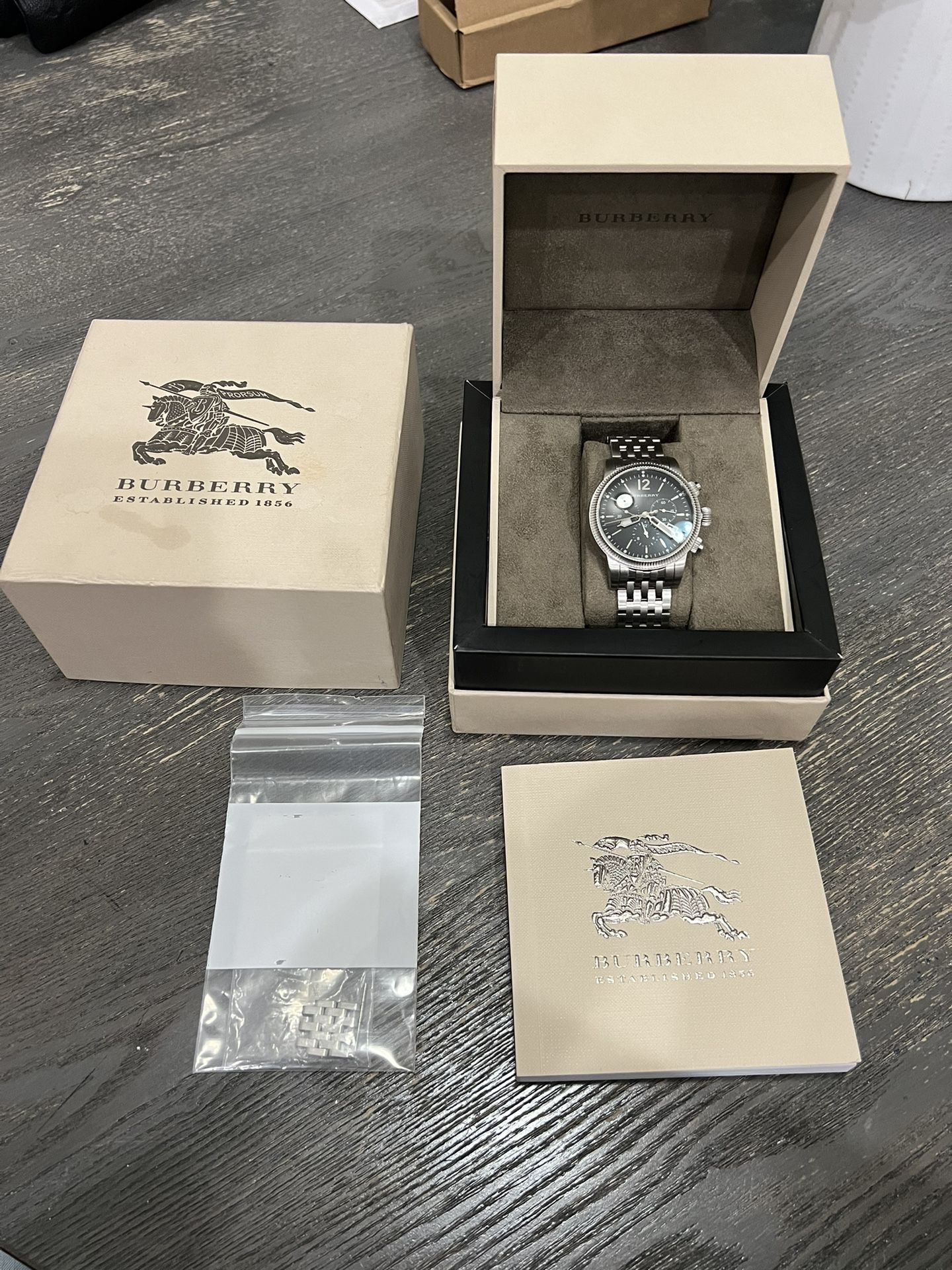 Burberry The Utilitarian Swiss BU7839 Stainless Chronograph Mens