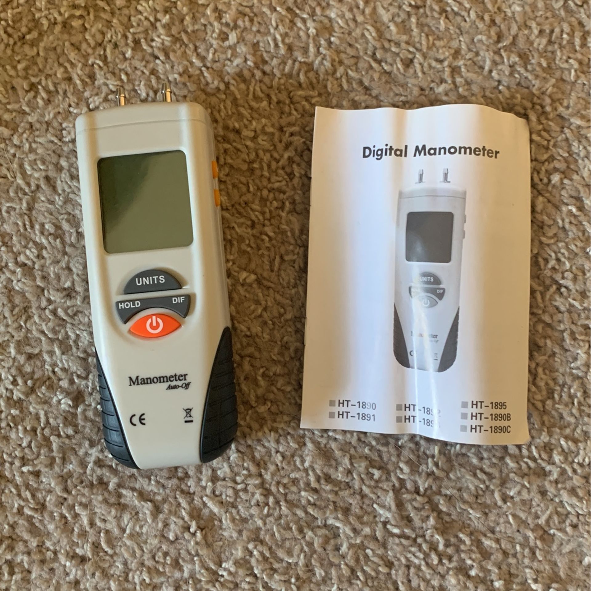 Rupse Hand-held HT-1890 Digital differential pressure gauge barometer