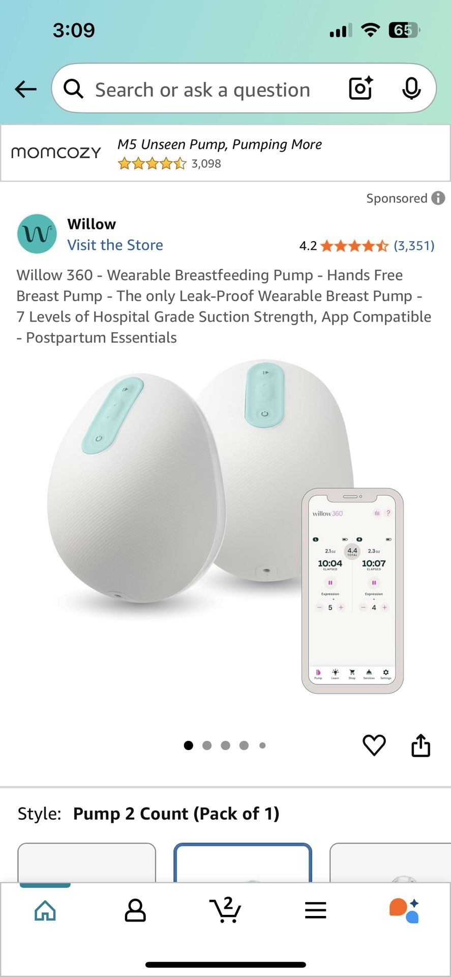 Willow Breast Pump Wireless (BRAND NEW)