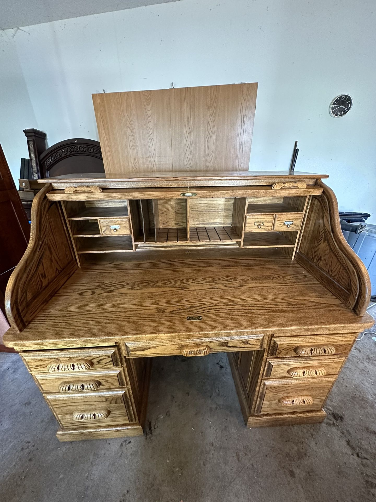 Oak Roll Top Desk