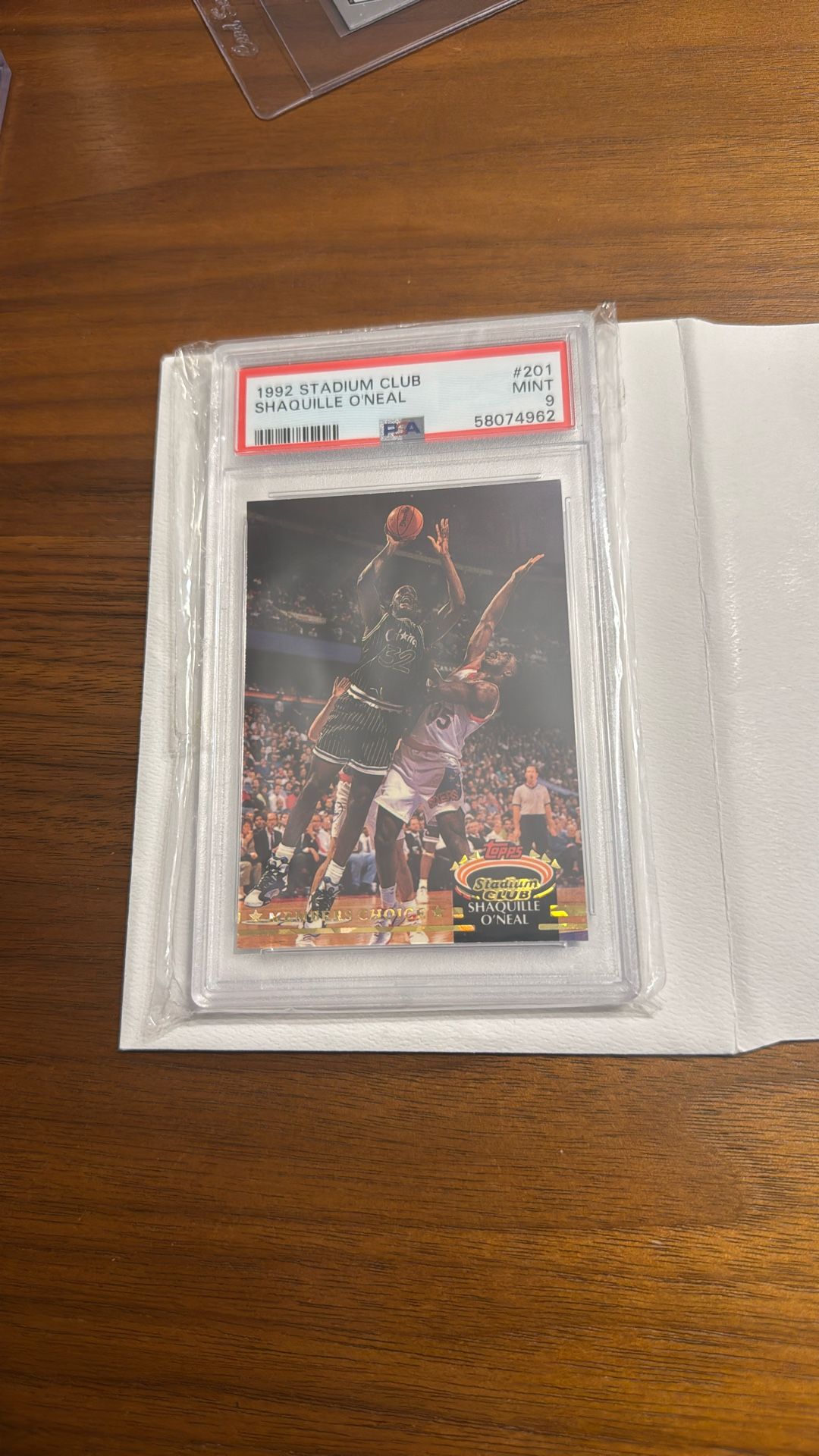 Shaquille O’Neal PSA 9. Stadium Club 1992. Mint