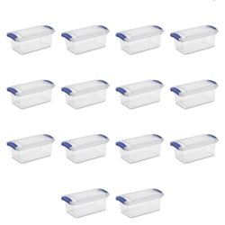 Sterilite 7 Qt. Latch Box Stadium Blue - Set of 14