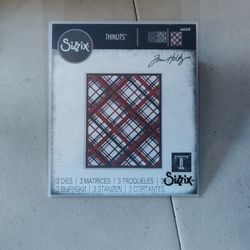 Tim Holtz Sizzix Alterations Thinlets Dies - Layered Plaid 