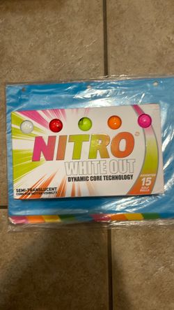 Nitro white out golf balls