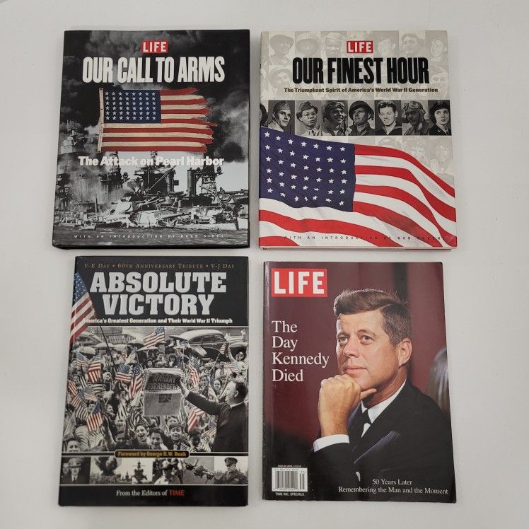 Life Our Calls To Arms, Our Finest Hour, Absolute Victory Books & Kennedy Magazine