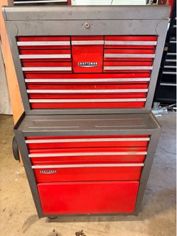 Vintage Craftsman 2-Piece Rolling Tool Chest Combo