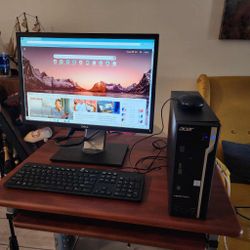 Acer Veriton X2640G Desktop Intel Core  i3 6100 3.2GHz  8GB RAM  120GB SSD  Win 10 Pro. Microsoft office installed.  Ethernet connection.  Nothing wro