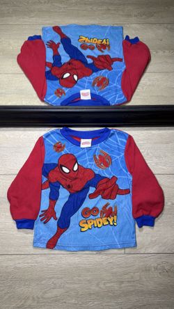 Y2K 2000s Kids / Toddlers Spiderman Big Print “Go Spidey” Long Sleeve Shirt
