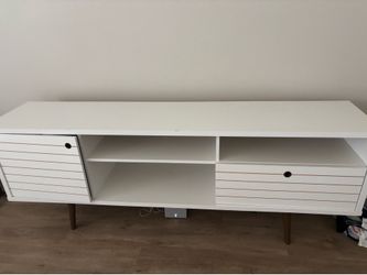 Modern white tv stand