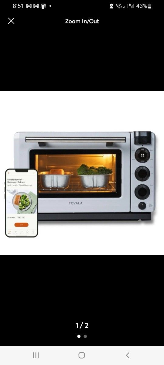 Tovala Smart Oven - WiFi Countertop Convection Oven Air Fry Toast Bake NEW