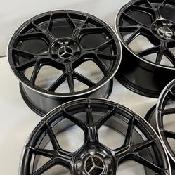 19” Staggered Matte Black Wheels For Mercedes Brand New 4X Staggered Set 19x8.5/9.5 S Class E Class C Class 