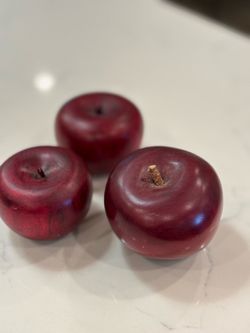 Wood carved apples $10 set
