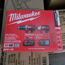 Brand new Milwaukee m18 compact  2 tool set