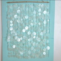 Large Capiz Shell/Bamboo Wall Hanging/Wind Chimes