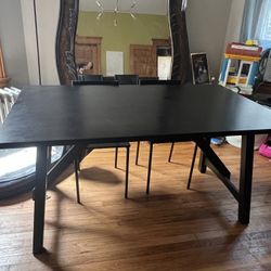 Black Farmhouse Dining Table