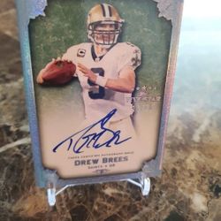 Drew Brees Five Star Autograph On Card 13/20
