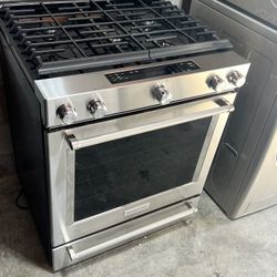 Kitchen Aid Stove Gas Stainless Steel 