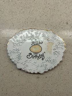 Happy October Opal Birthday Decorative Plate