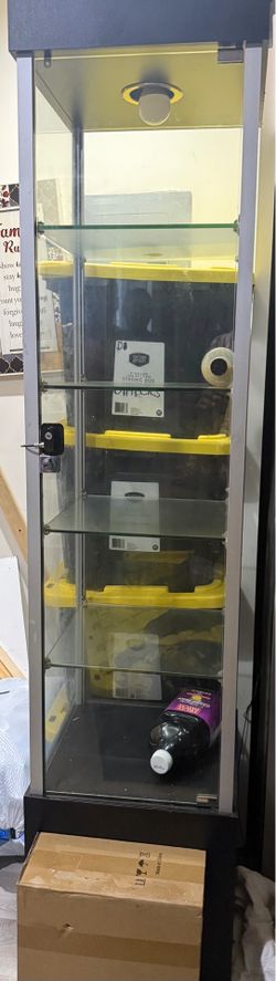 Glass liquor cabinet